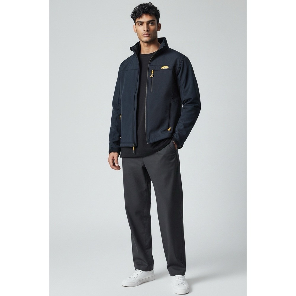 Golite Men's S Black Softshell Jacket Full Zip Fleece Lined Outdoor Hiking